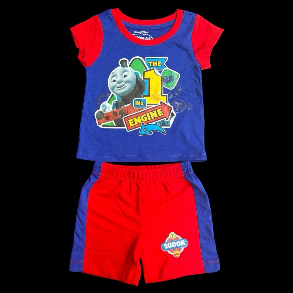 Thomas The Train & Friends Tank Engine Infant Sz 12 Mths Set Shorts Shirt NWOT